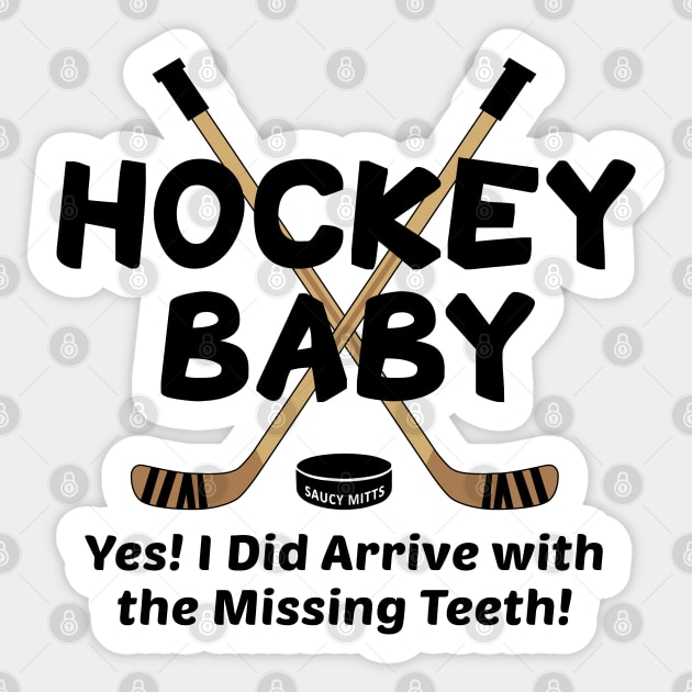 Hockey Baby Missing Teeth Sticker by SaucyMittsHockey